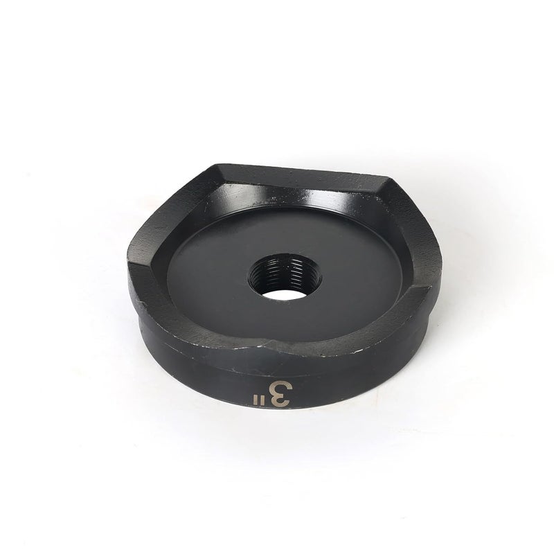 ZUVER 3" (89mm) Conduit Punch and Die Black Oxide Finish, Work with KO Tools Hydraulic Knockout Driver 3/4"-16UN Thread - Image 3